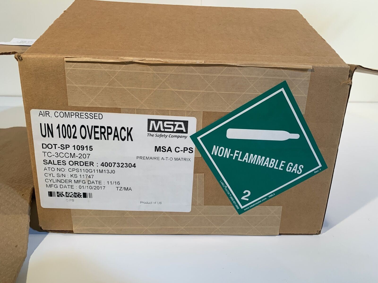 MSA 5-Min Air Carbon Cylinder PremAire Cadet Escape w/ULTRA ELITE Mask MED SCBA