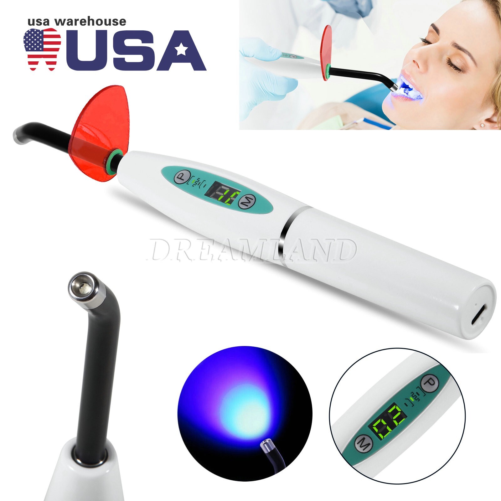 Dental Estilo Woodpecker Lampara /Fotocurado con Sistema de Blanqueamien 1500mW