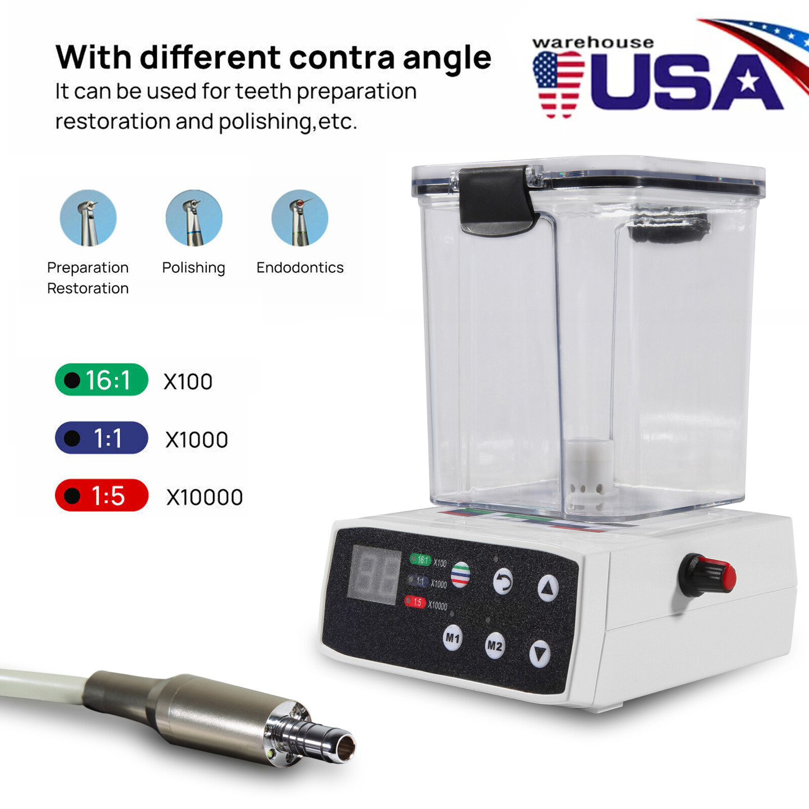 Electric Dental Motor w/ Water Tank (No 1:5 Handpiece)