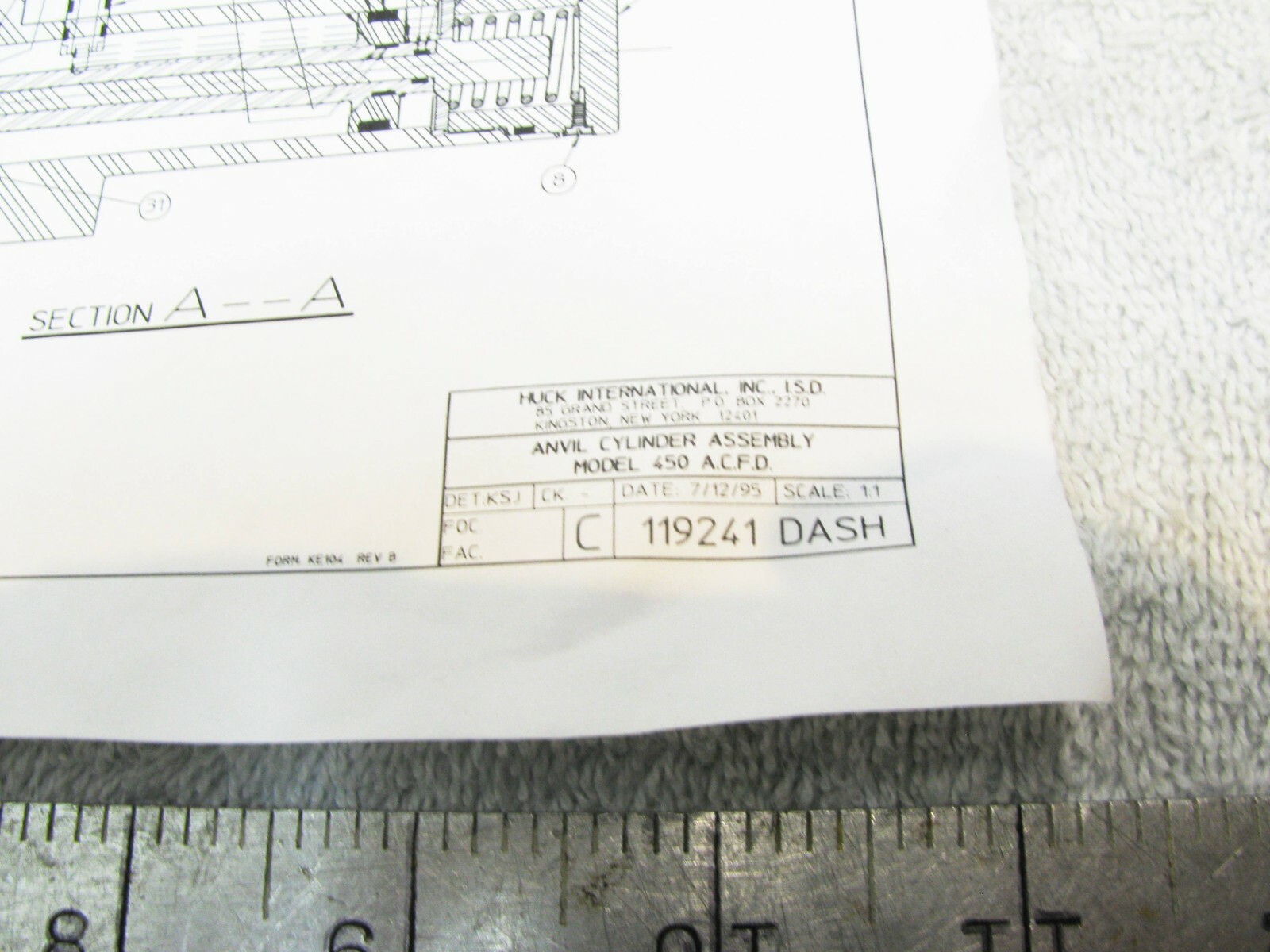 Alcoa PR119241-06Kit PR Repair Kit for Anvil Cylinder Assembly Model 450 A.C.F.D