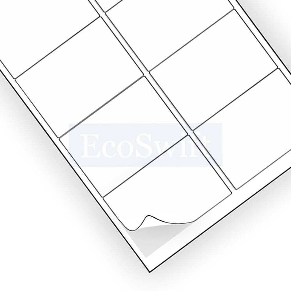 (16000) 4 x 2.5 EcoSwift Laser/Ink Address Shipping Adhesive Labels 8 per sheet