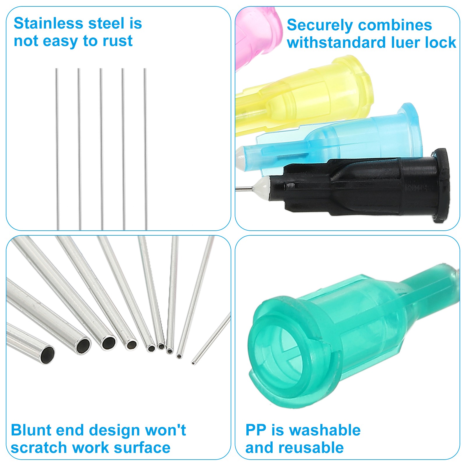 25Pcs 2 inches 20G Blunt Tip Dispensing Needles with Lure Lock