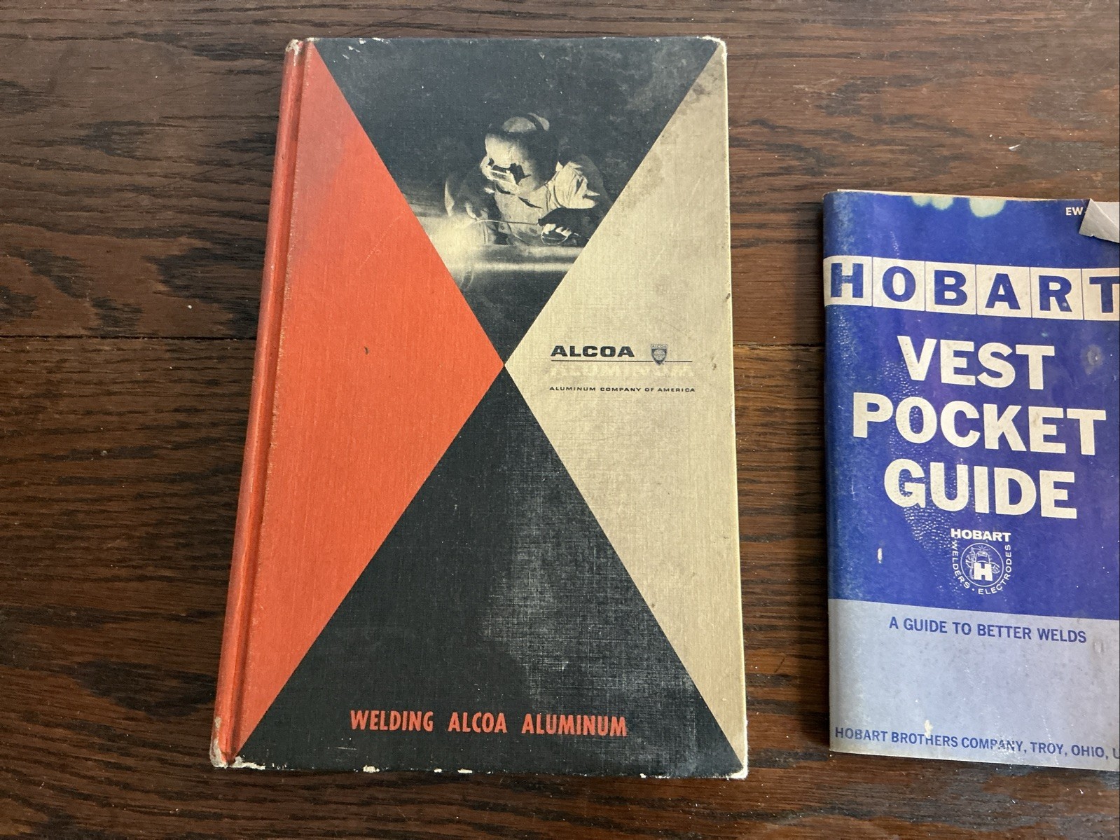 2 Vintage Welding Books Welding Alcoa Aluminum; Hobart Vest Pocket Guide; ES1019