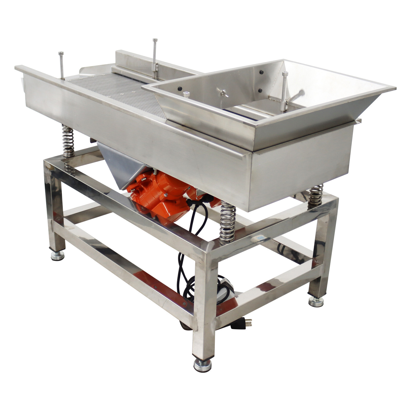 TB610 110V Stainless Steel Linear Vibrating Screen with 3mm Screen Dual Motor