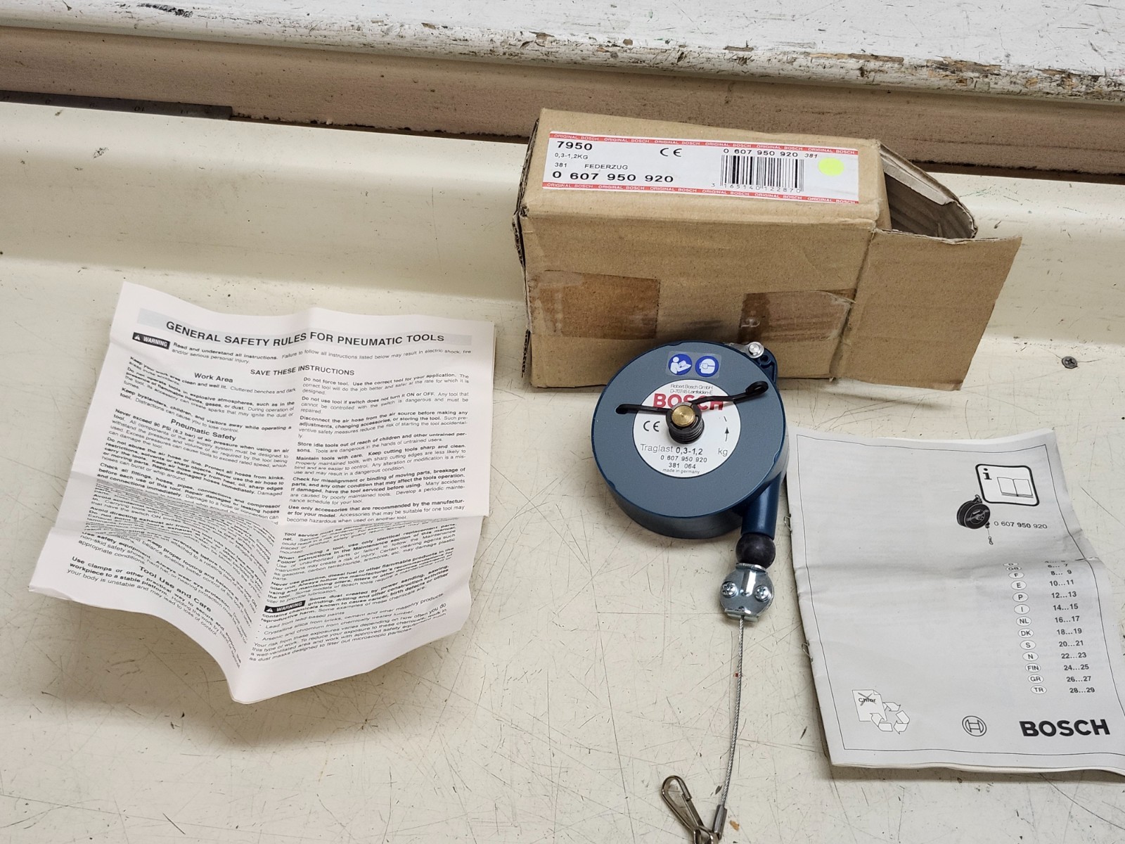New Bosch 7950 / 0 607 950 920 0.3-1.2 kg Cable Reel Tool Balancer FREE SHIPPING