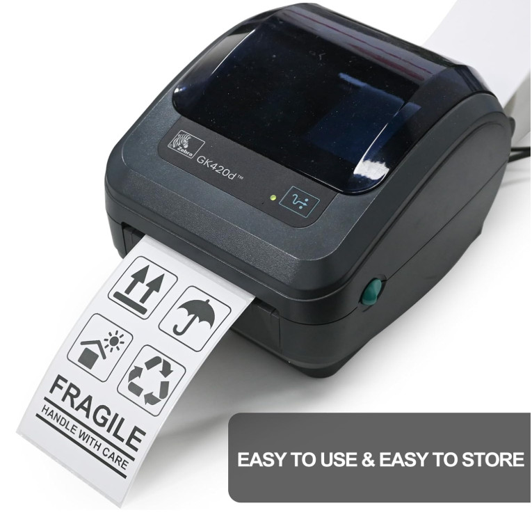 L LIKED 3″ x 5″ Direct Thermal Labels, 500 Fanfold Thermal Printer Shipping Labe