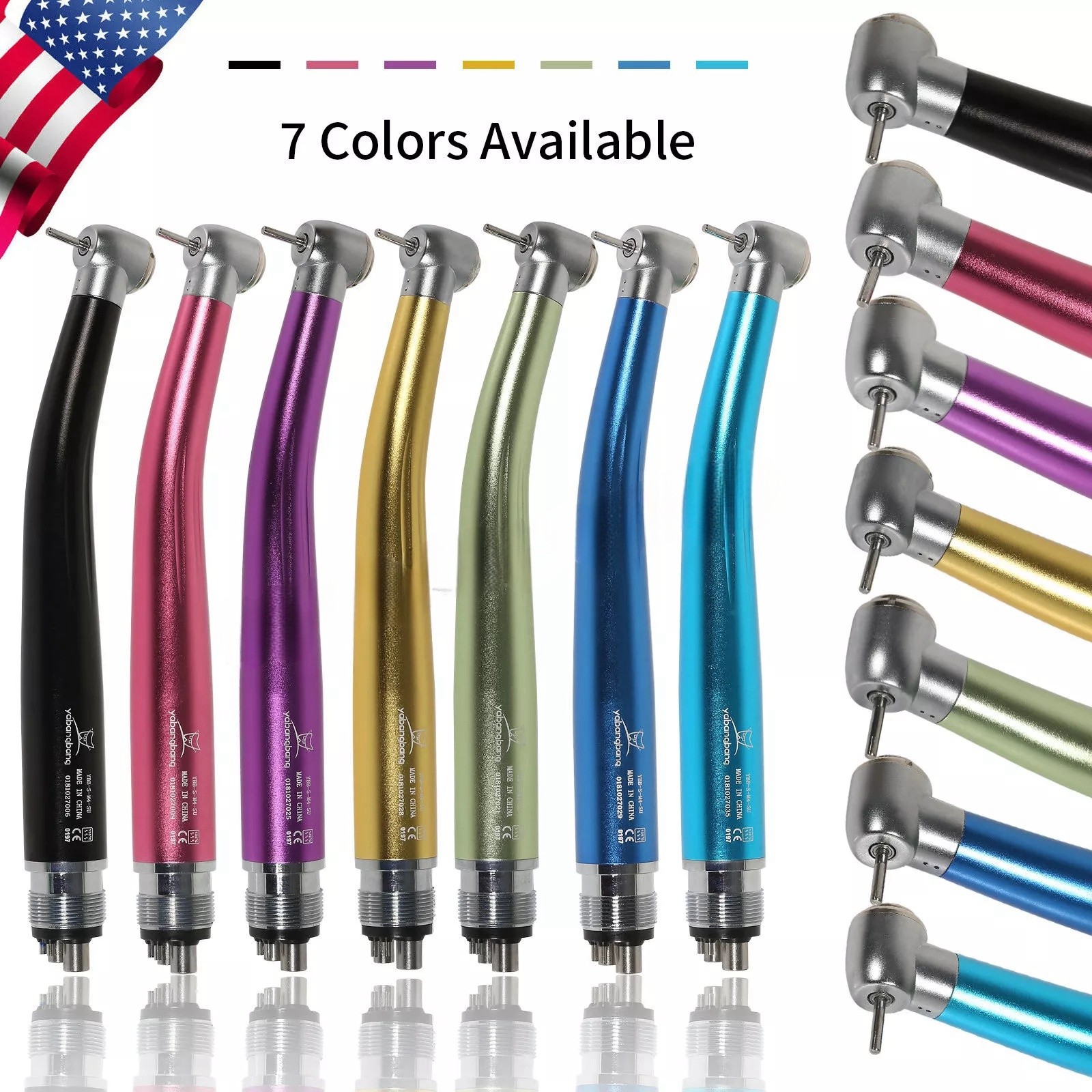 USA Push Button Dental High Speed Handpiece Single water spray Air Turbine 2/4H