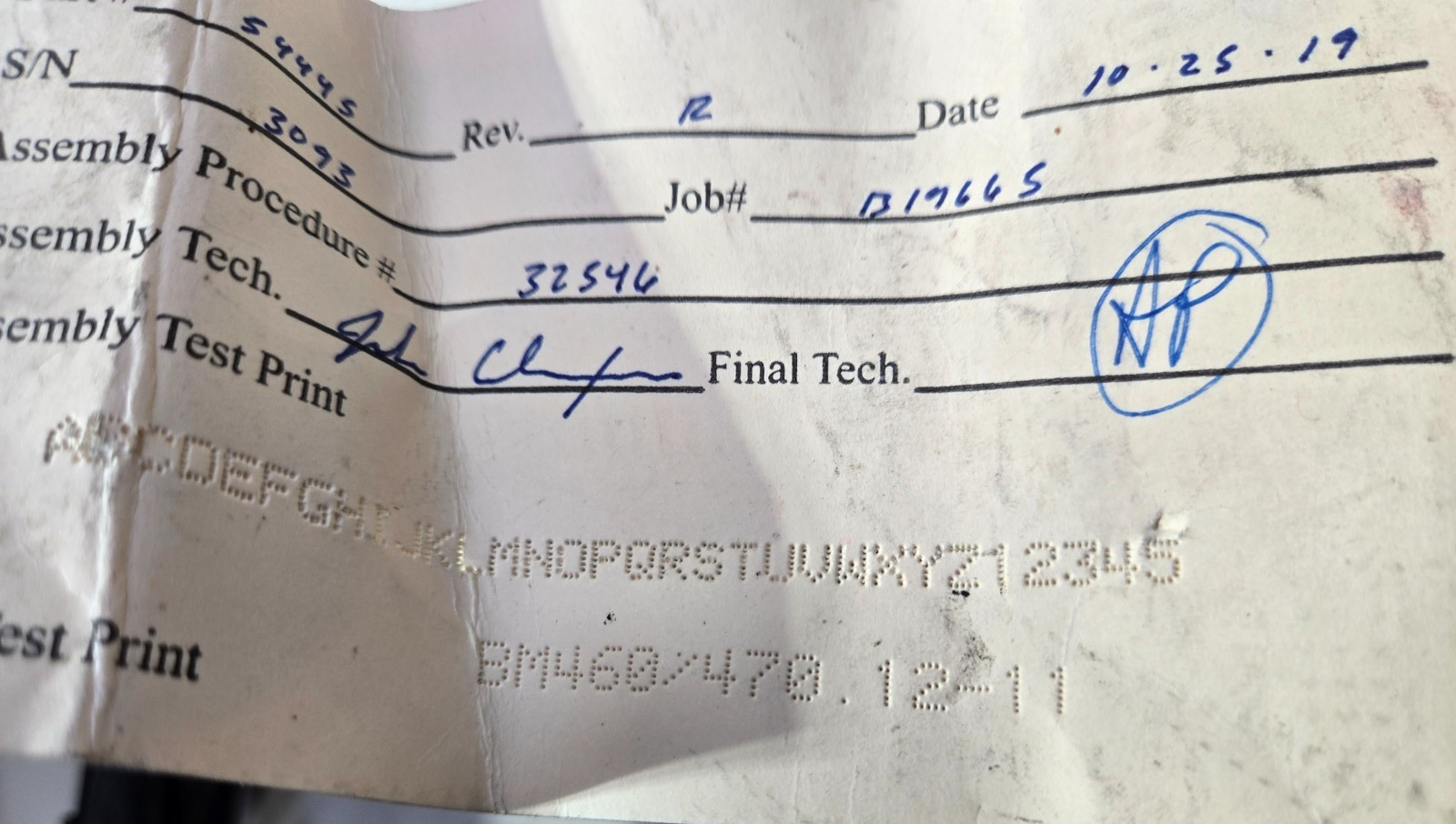 TELESIS BENCHMARK 460 PORTABLE HANDHELD PINSTAMP MARKING REFURBISHED – AS SHOWN