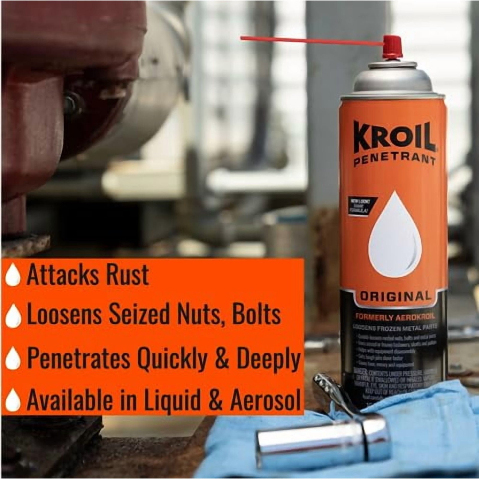 Kroil Original Penetrating Oil (Aerosol Spray-16.5oz Can-Single) | Penetrant …