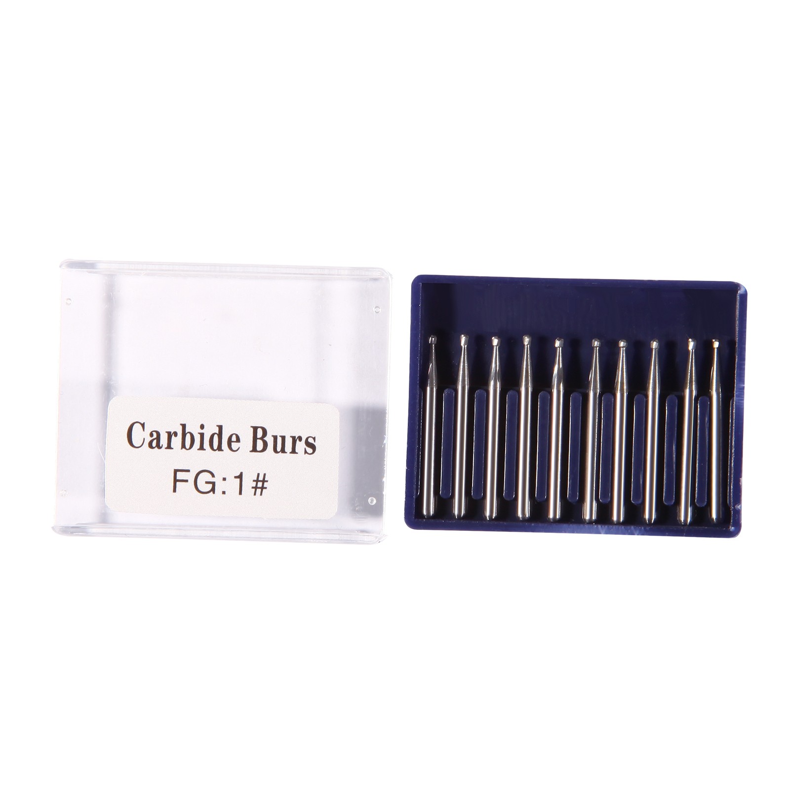 10 FG 1 Round Carbide Dental Burs High Speed Handpiece Friction Grip Drill Bits