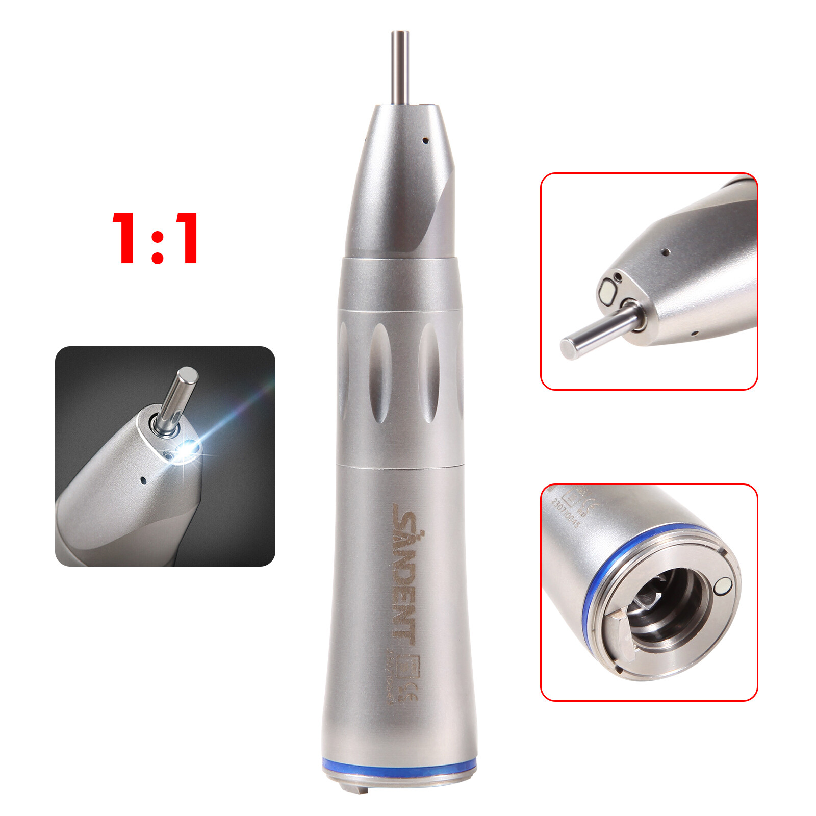 Dental 1:1 Straight low Speed Handpiece With Inner water spray/External OCA