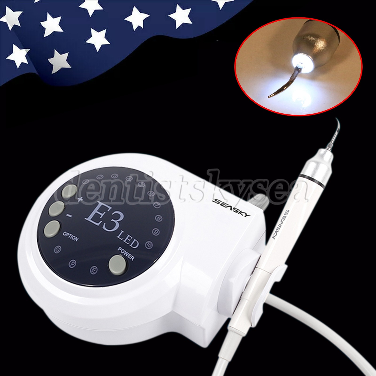 Dental Digital Control Ultrasonic Scaler with LED Detachable Handpiece VRN-A8