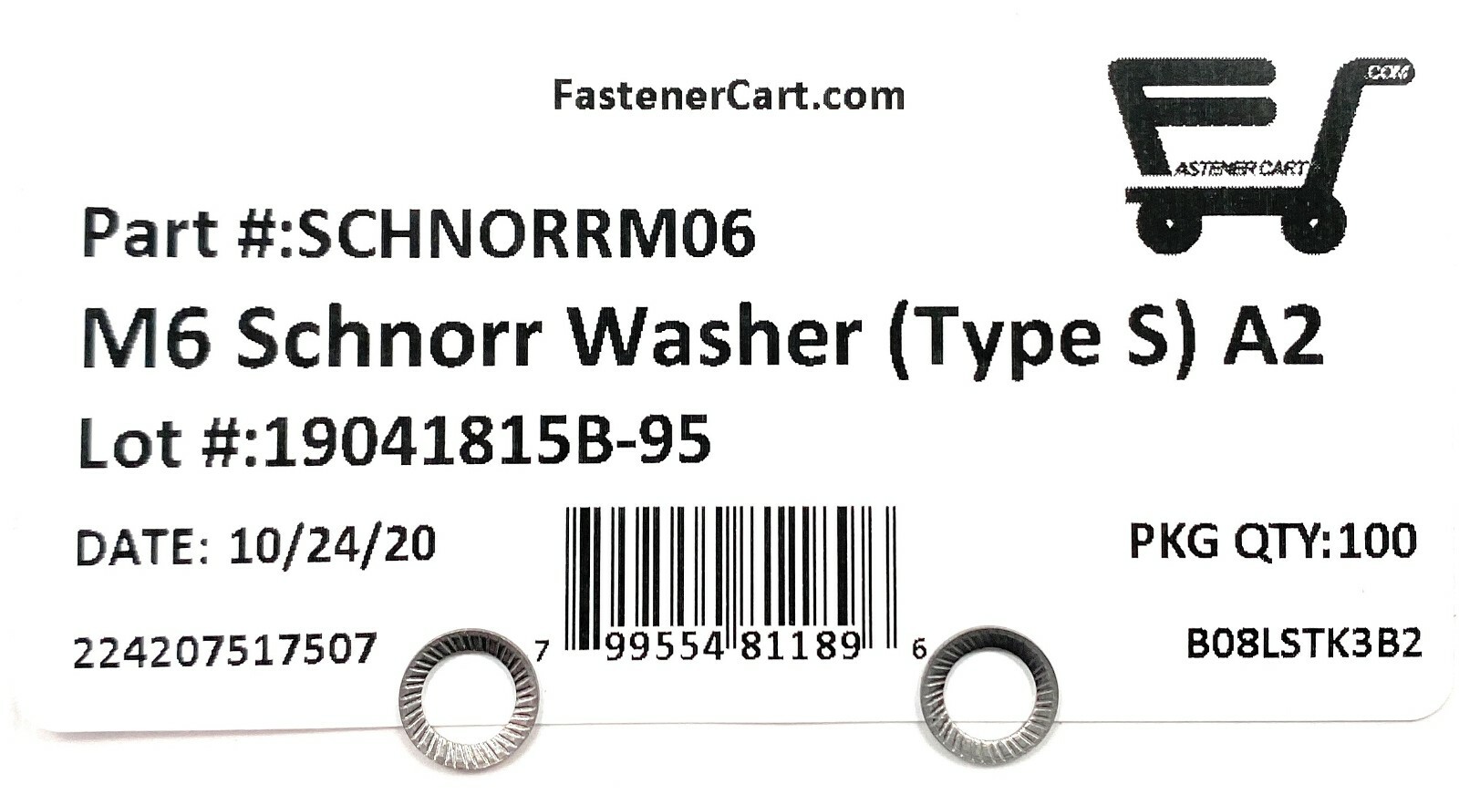 (100) M6 Stainless Steel Type S Safety Lock Washer – Schnorr style washer A2