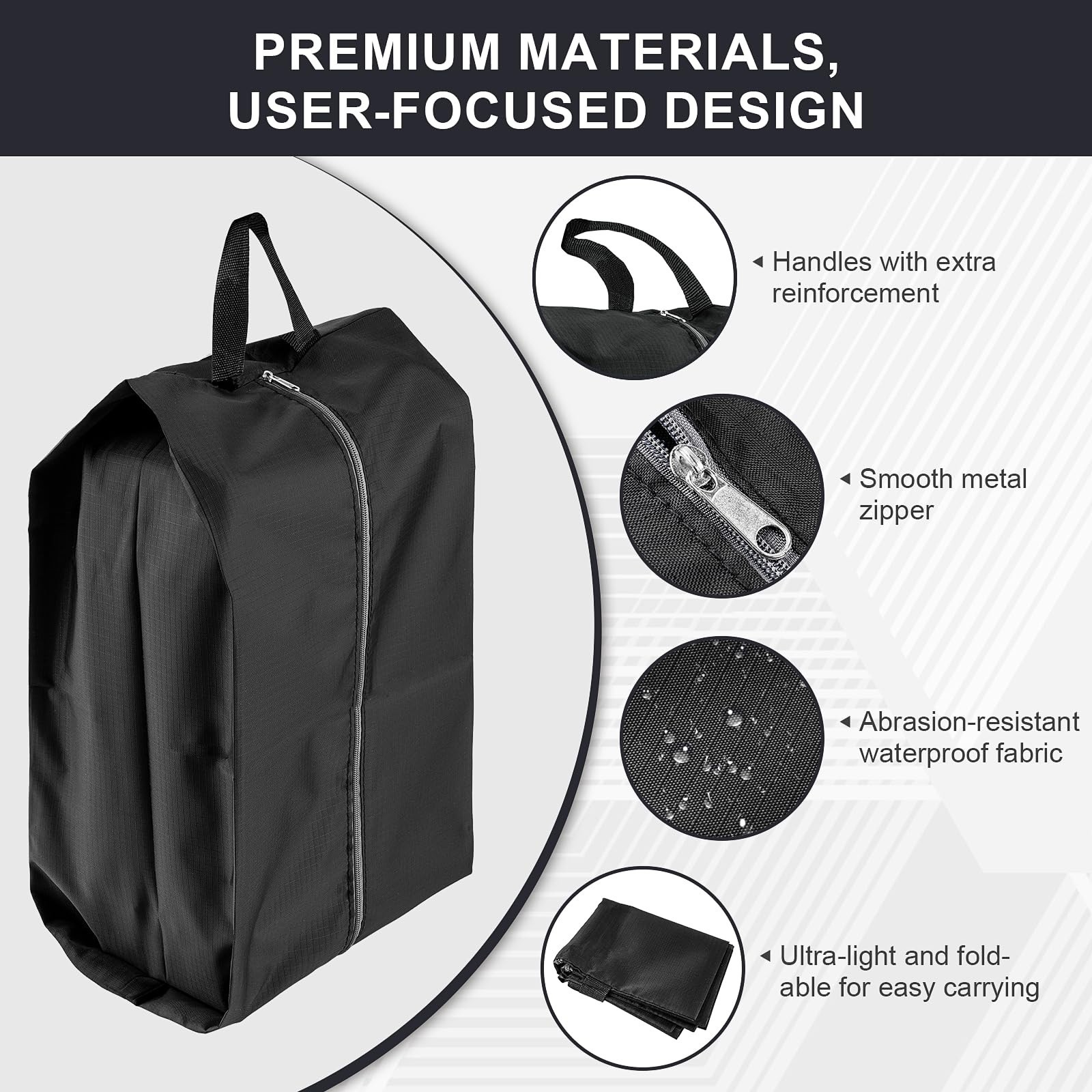Shoe Bags for Travel, 4 Pack Extra Durable Travel Shoe Bags for Storage and P…