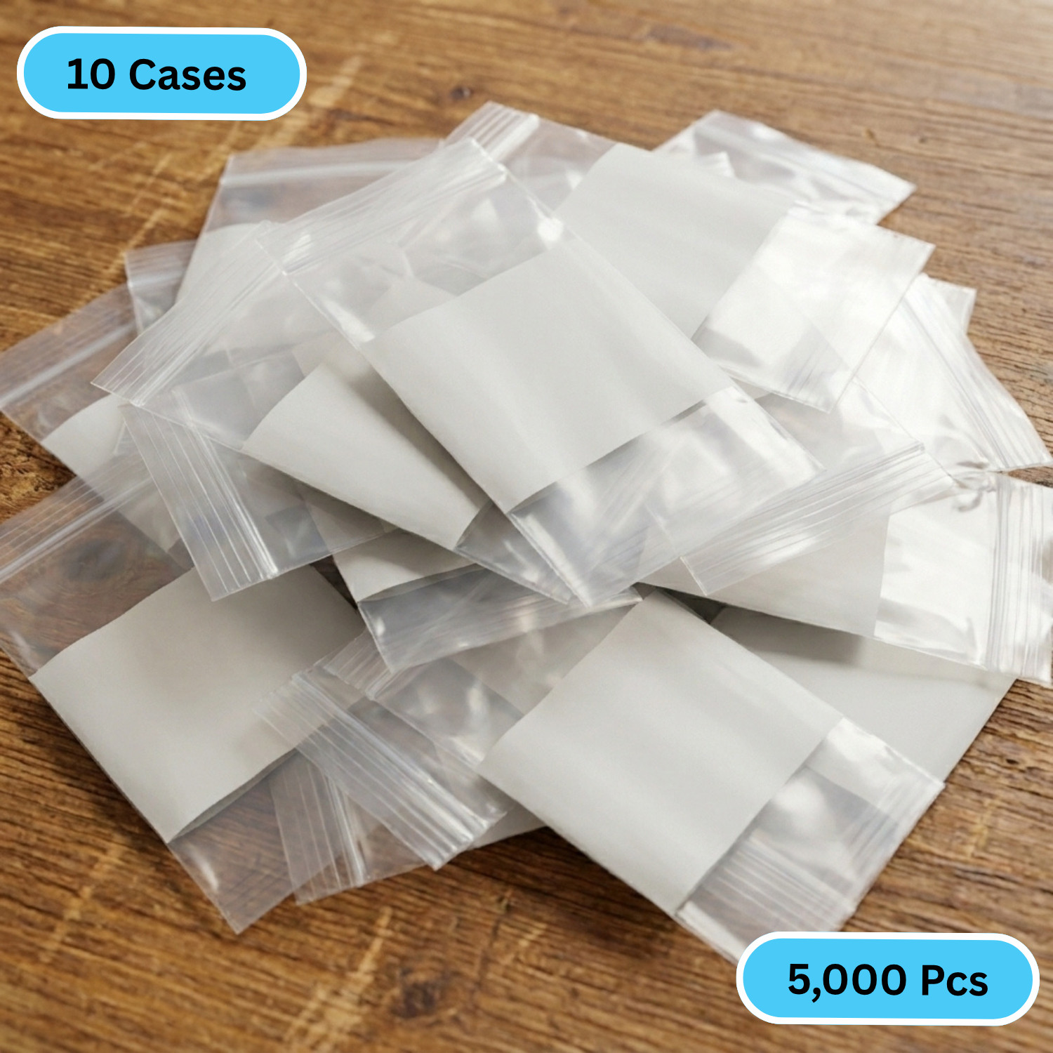 4 Mil 12″x15″ Reclosable Bag Writeable White Block Water Resistant 5000 Pcs