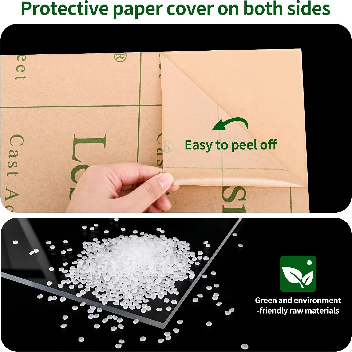 2 Pieces 14 x 14 Acrylic Sheet 1/8 Thick 3mm Plexiglass Sheet,for Sign,Craft,…