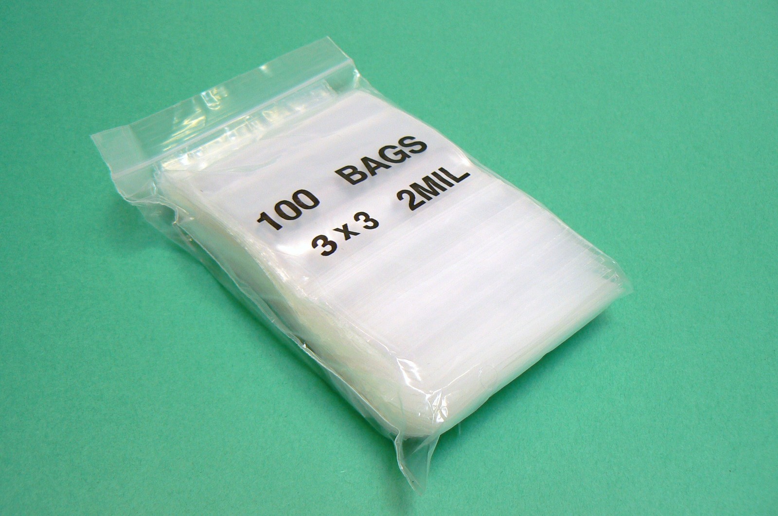 2,000 Zip Seal Lock Bags 2Mil Clear 3″ Square Bag Reclosable 3×3 Plastic Baggies