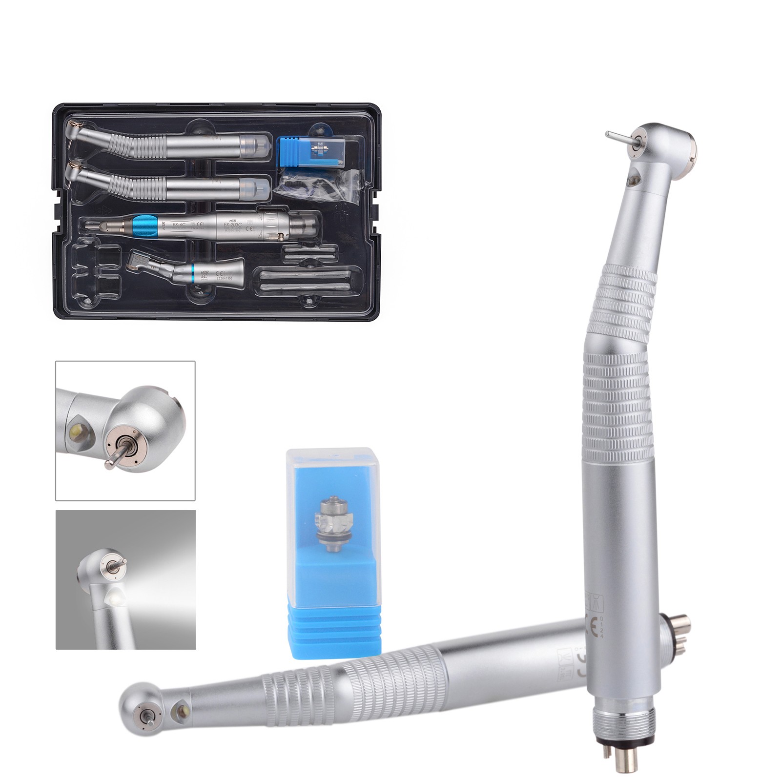 KAVO Type Dental PANA-MAX LED High Speed Handpiece+Low Speed EX203C+A Bearing 4H