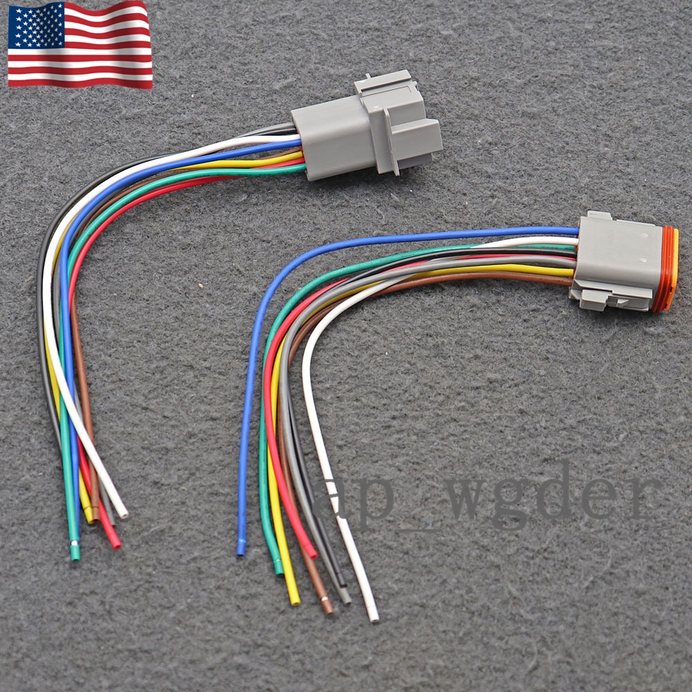 For 16 AWG Assembled Deutsch DT 8 Pin waterproof connector 6″ wire kit