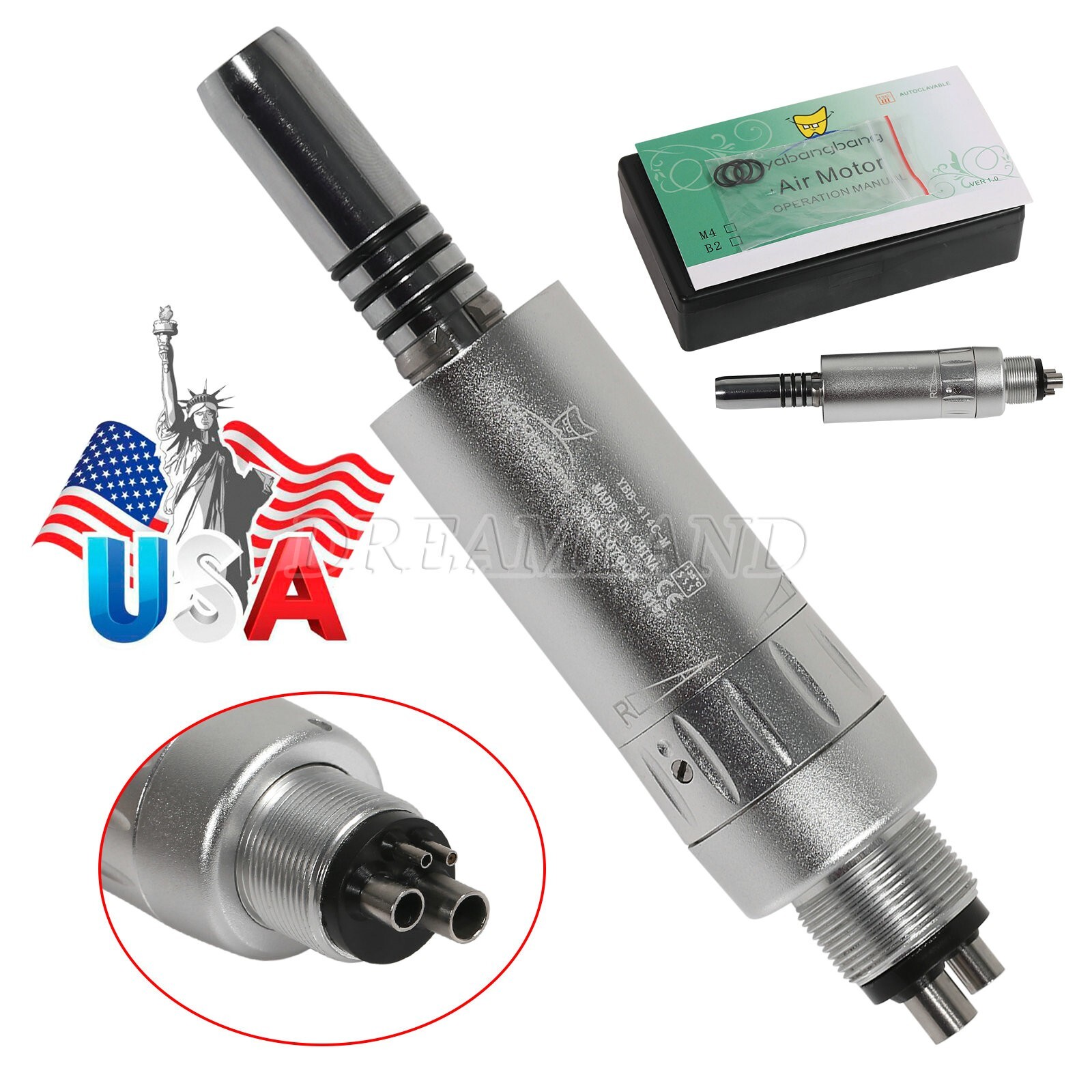 Dental Air Motor Slow Low Speed Handpiece Cooling Unit Internal Water Spray M4