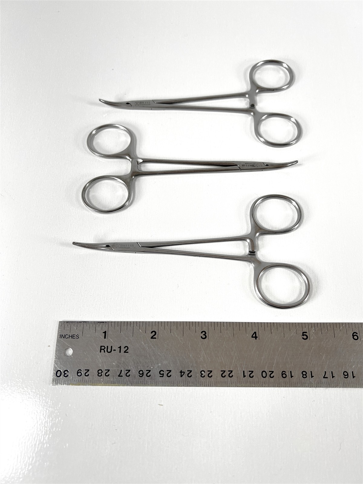 (3x) Aesculap 5″ Curved Halsted Mosquito Stainless Forceps BH111