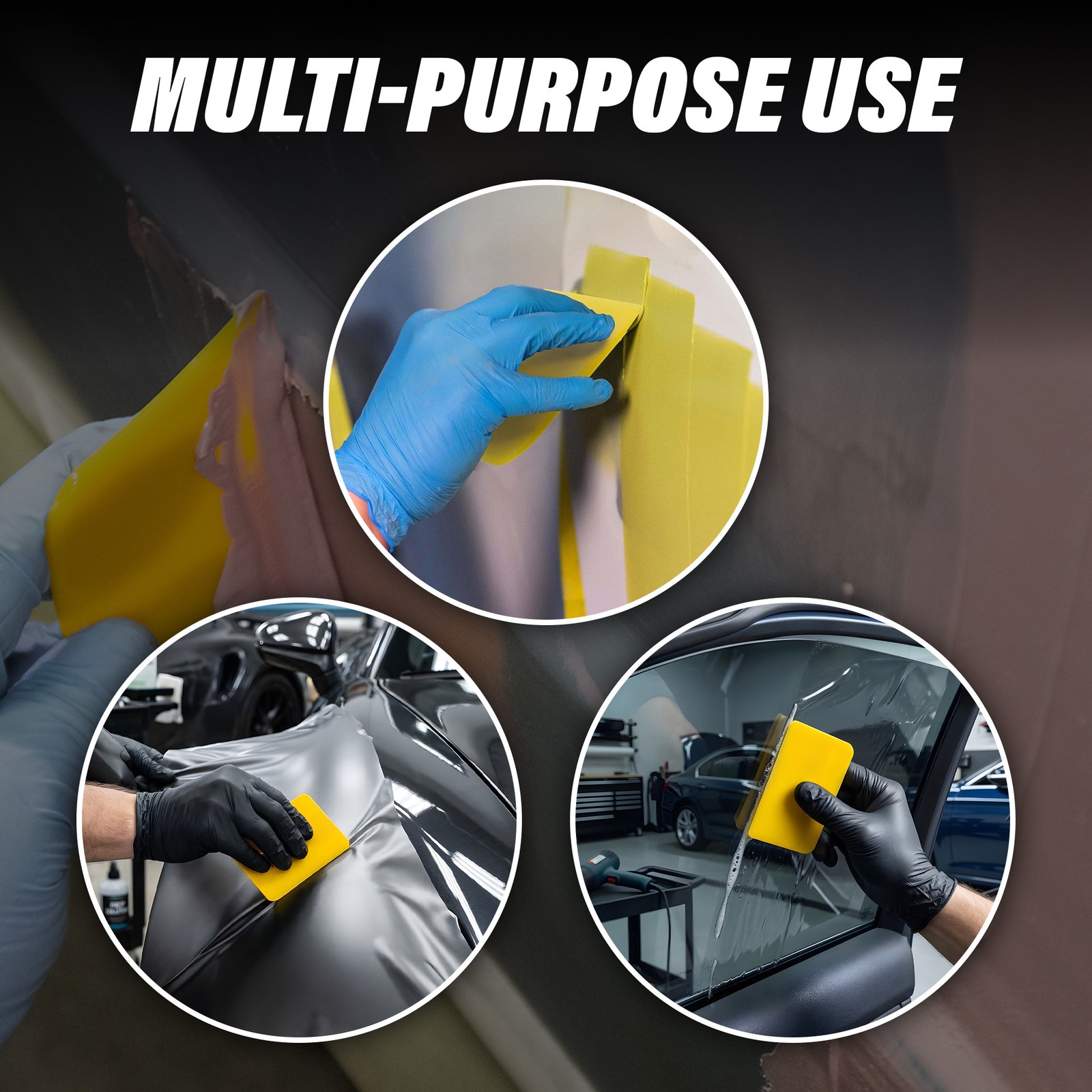 LAUCO Auto Body Filler Yellow Spreaders Pack of 50, Reusable Plastic Spreader 4″