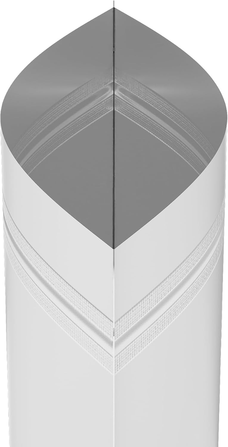 100 Matte Double-Sided Resealable Bags, White