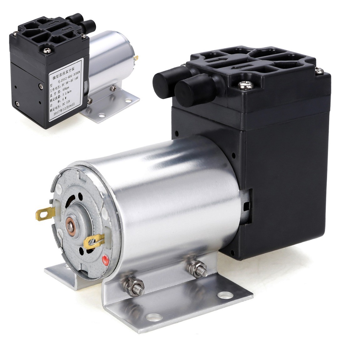 DC12V Mini Vacuum Pump Negative Pressure Suction Pump 5L/min 65kpa With Holder