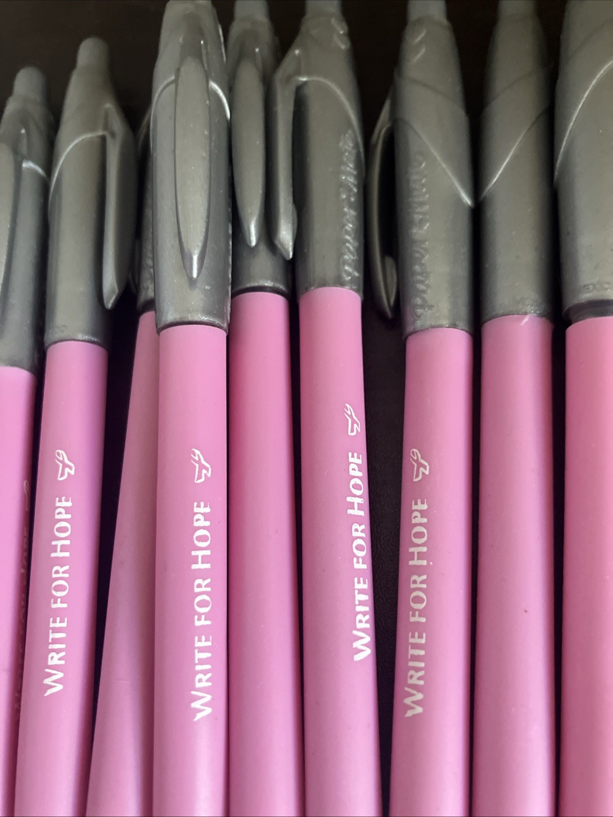 12-CT Paper Mate Flexgrip Elite RT Ballpoint Pink Barrel Black Ink City of Hope