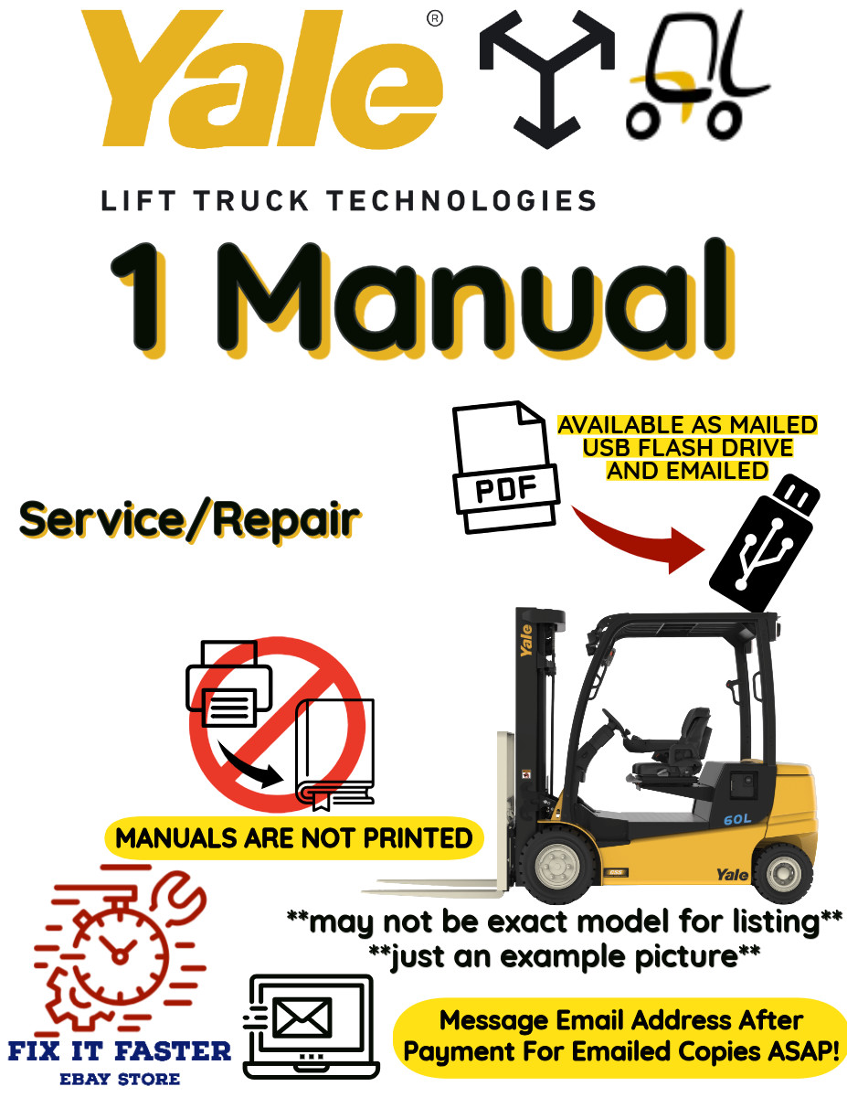 YALE C818 GC100MJ FORKLIFT SERVICE REPAIR MANUAL PDF ON USB NOT PRINTED
