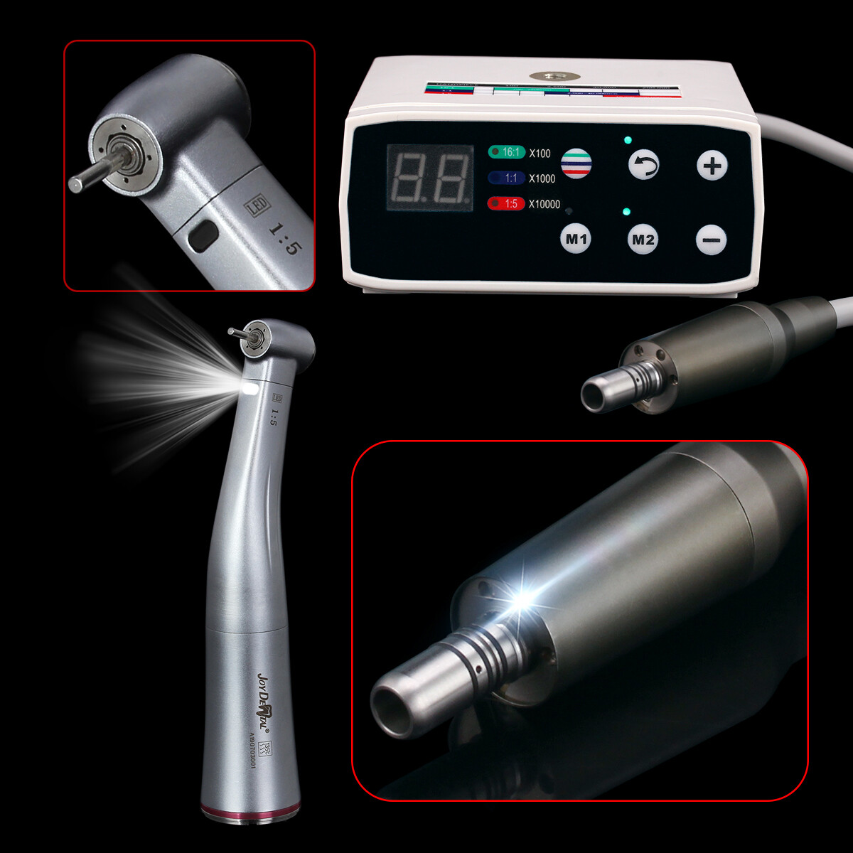 Dental Brushless LED Electric Micro Motor /1:5 Fiber Optic Handpiece
