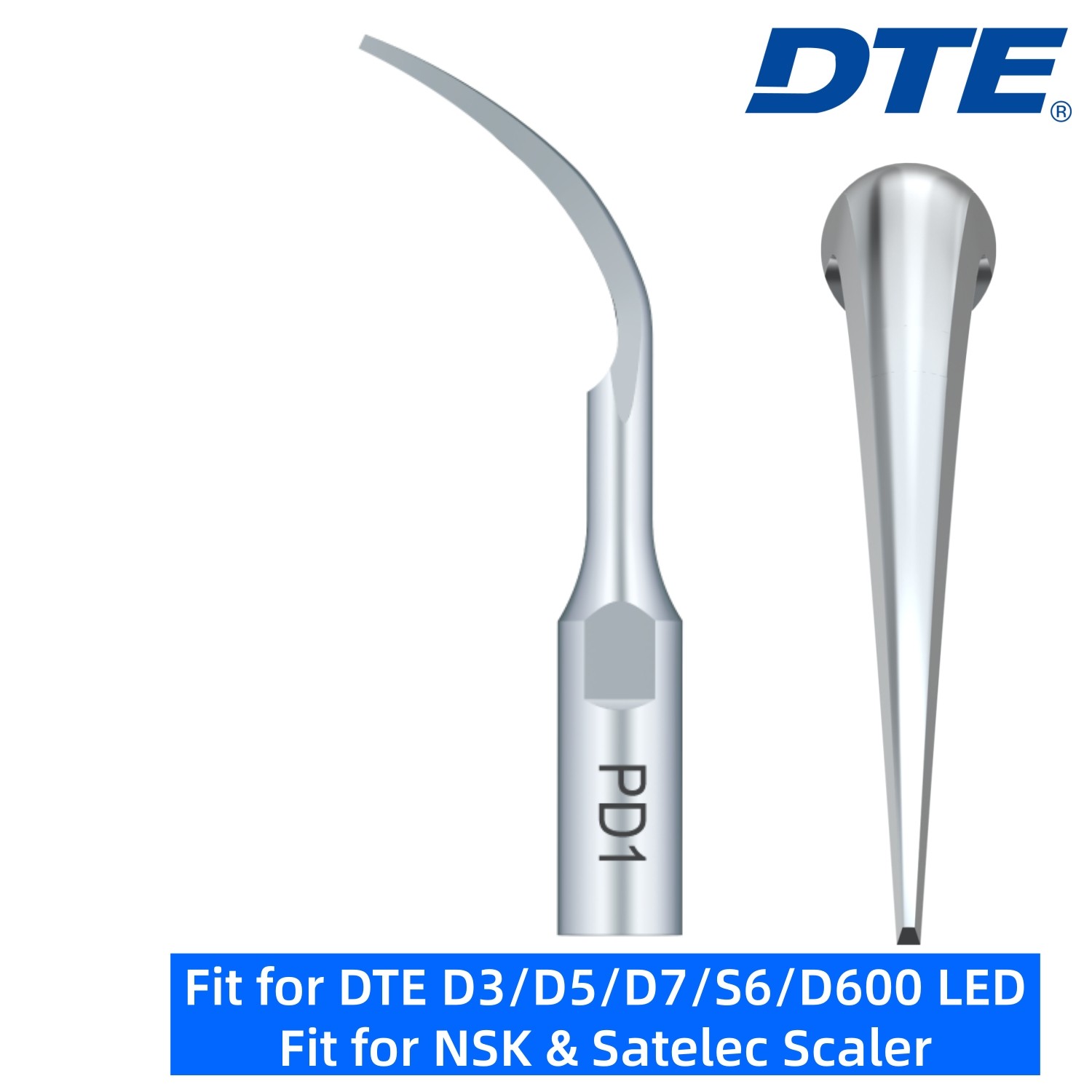 DTE Dental Ultrasonic Piezo Scaler Tips 2x GD1, GD2 GD4 PD1 Assorted Kit