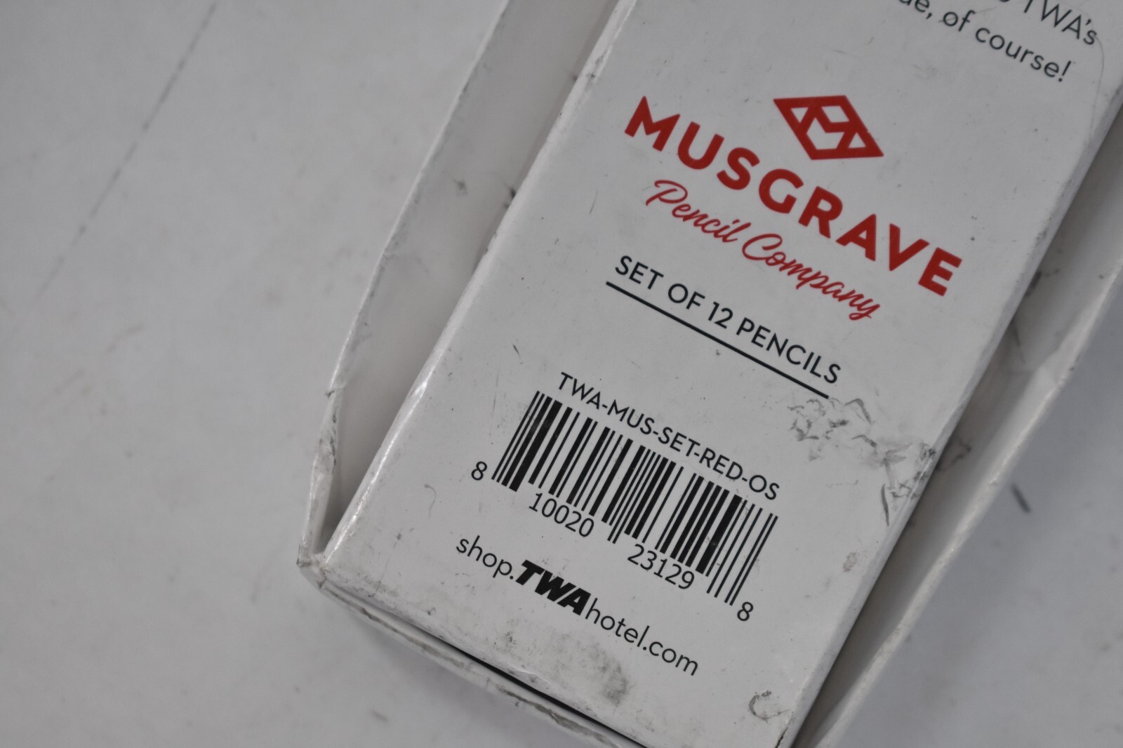 TWA Hotel Branded Musgrave Pencil Co Sharpened No 2 Pencils Wood Red 12 Pack