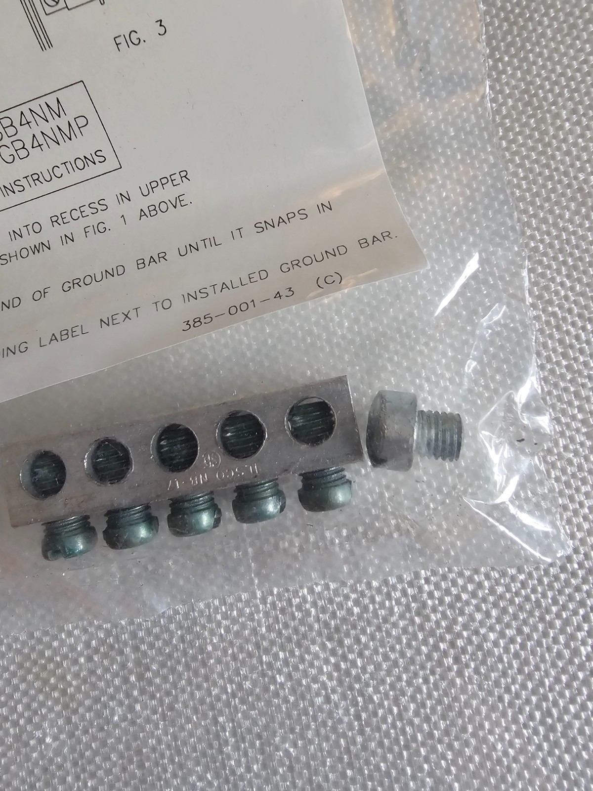 NEW NOS Westinghouse GB4NMP Ground Bar Kit EA