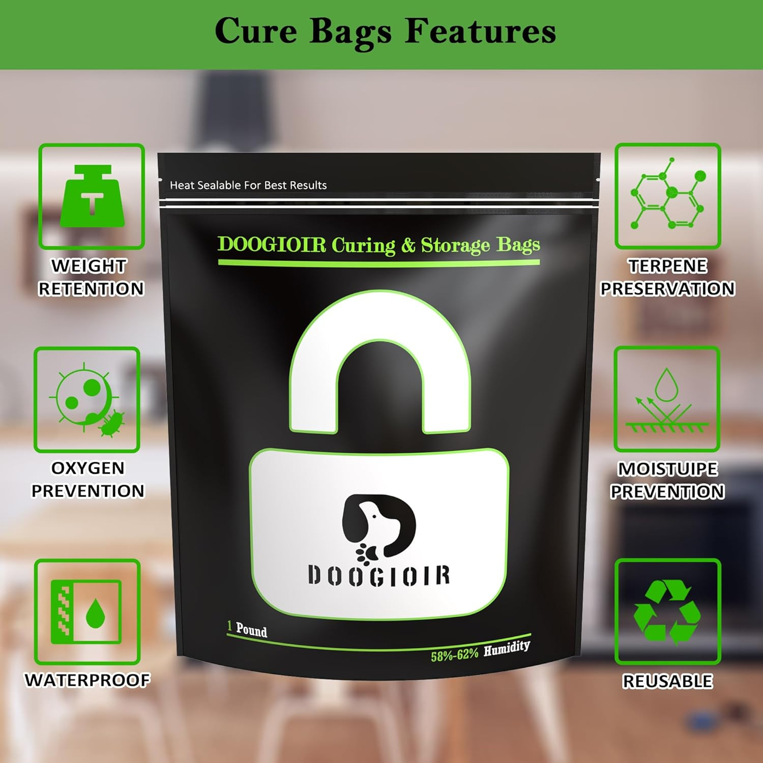 1 LB Curing & Storage Bags, Curing and Food Storage, Double-Tracked Zip Closure