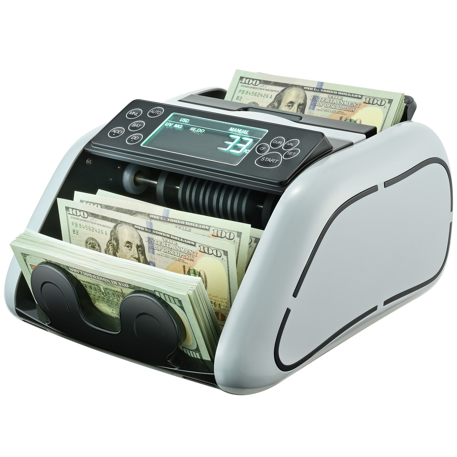 VEVOR Money Counter Machine Bill Counter with UV MG IR DD Counterfeit Detection
