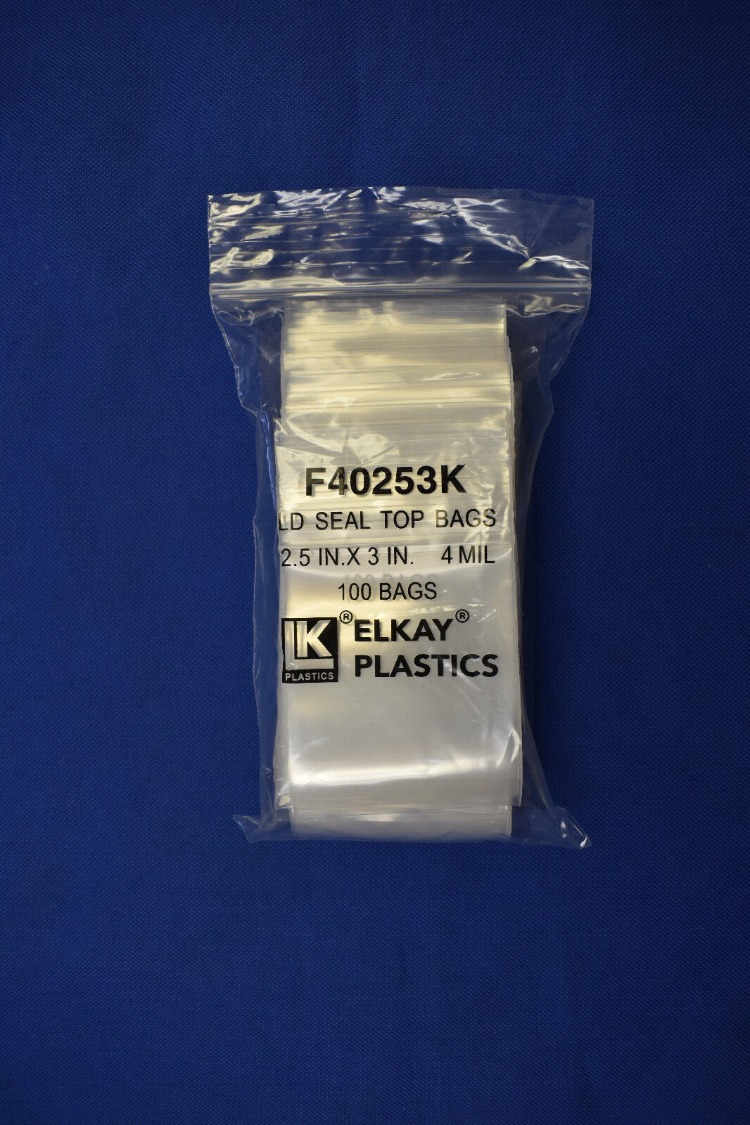 2×3 2.5×3 Elkay Plastic Clear Zip Lock Seal Top Reclosable Poly Bags 4 Mil 4Mil