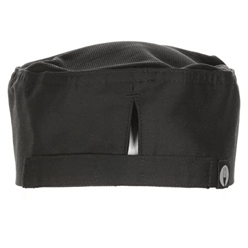 Unisex Adult Cool Vent Chef Beanie Black One Size