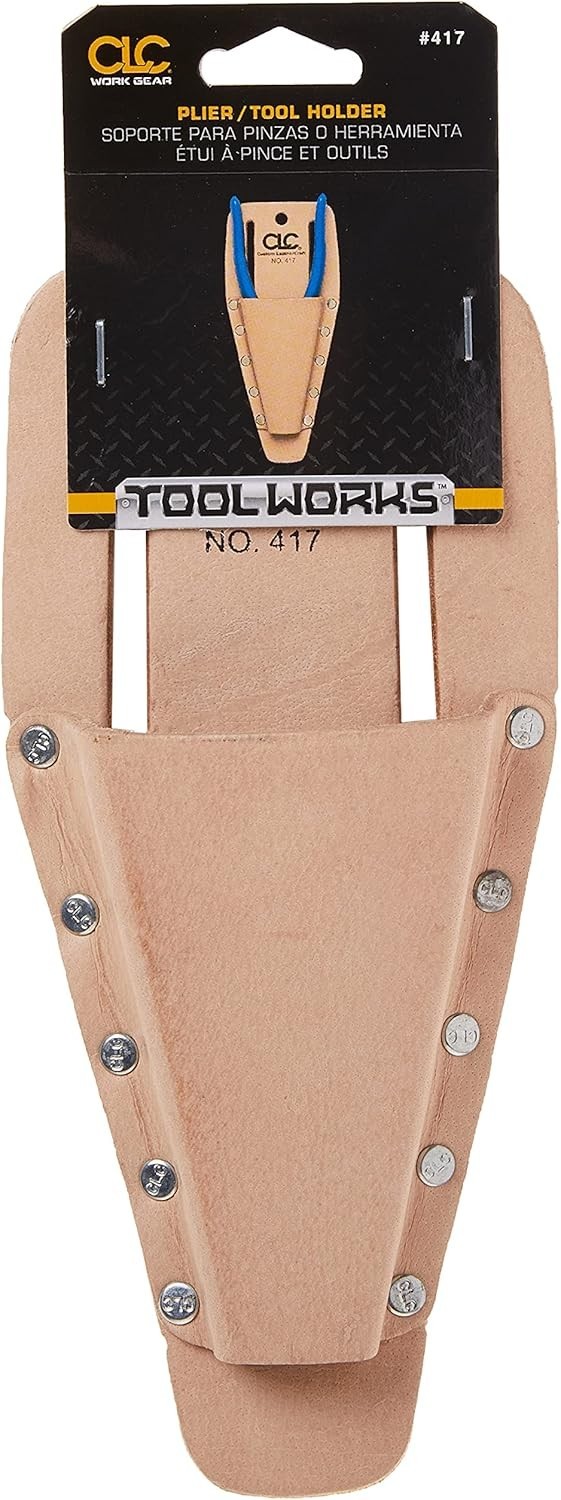 CLC 417 Leather Plier Tool Holder Beige Durable Molded Slip Pocket