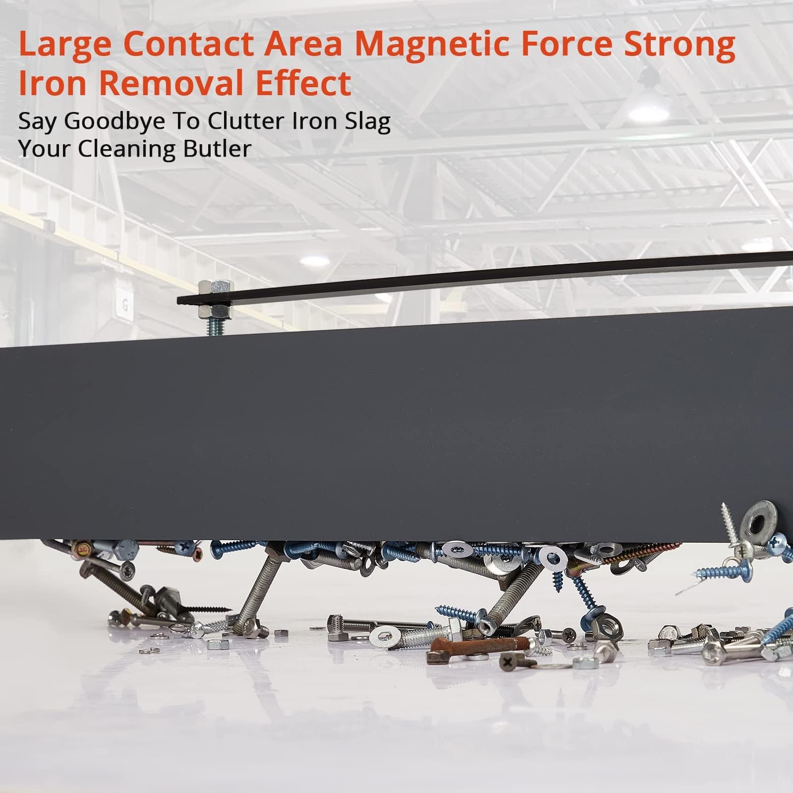 60 Inch Magnetic Pickup Sweeper, 150Lbs Hanging Construction Magnet Sweeper
