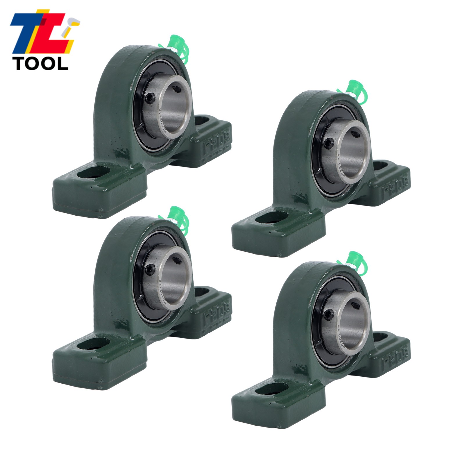 4pcs UCP205-16 Pillow Block Bearing 1″ Bore Solid Base 2-Bolt Self-Aligning
