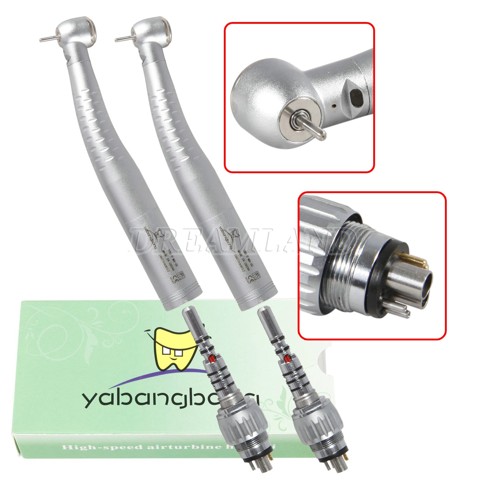 Dental Fiber Optic High Speed Turbine Handpiece w/ KAVO type Multiflex Coupler