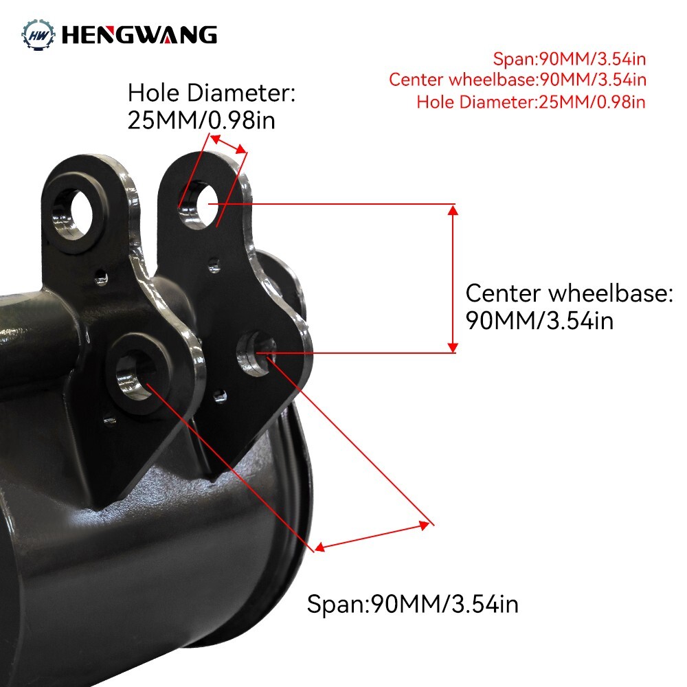 Enlarged 11.8in Mini Excavator Attachment Bucket Strong Alloy High Compatibility
