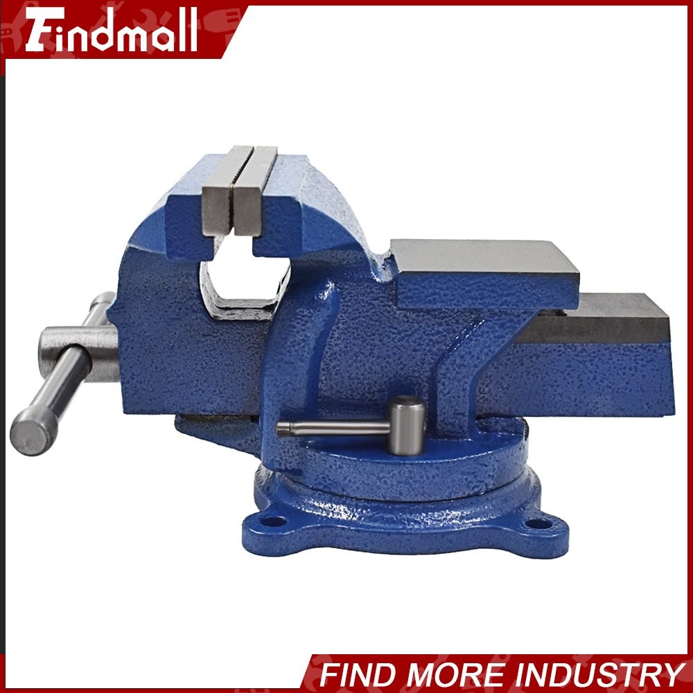 Findmall 6″ Heavy Duty Bench Vise with Anvil Swivel Table Top Clamp Locking Base