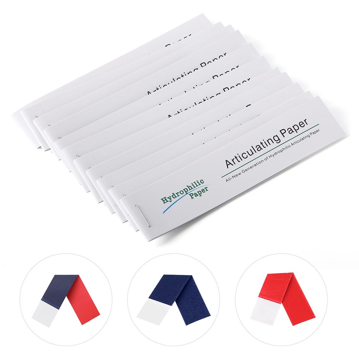 AZDENT Dental Articulating Papers Double Sided Strips Red/Blue Thin Bite Paper