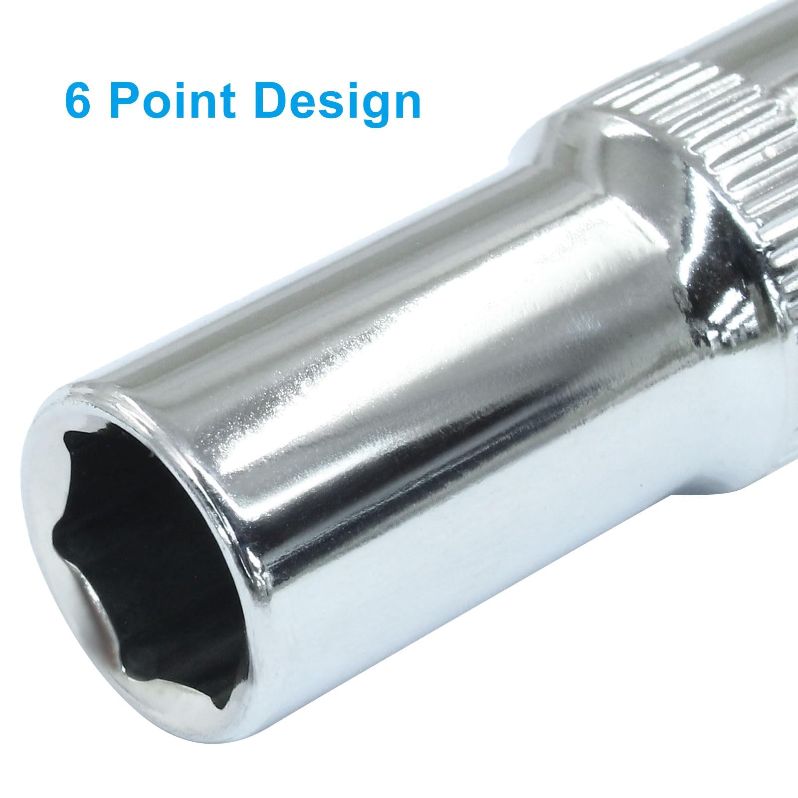 3/8 Inch Drive 10mm Shallow and Deep Socket Set 6 Point Hand Repair 4 Pcs