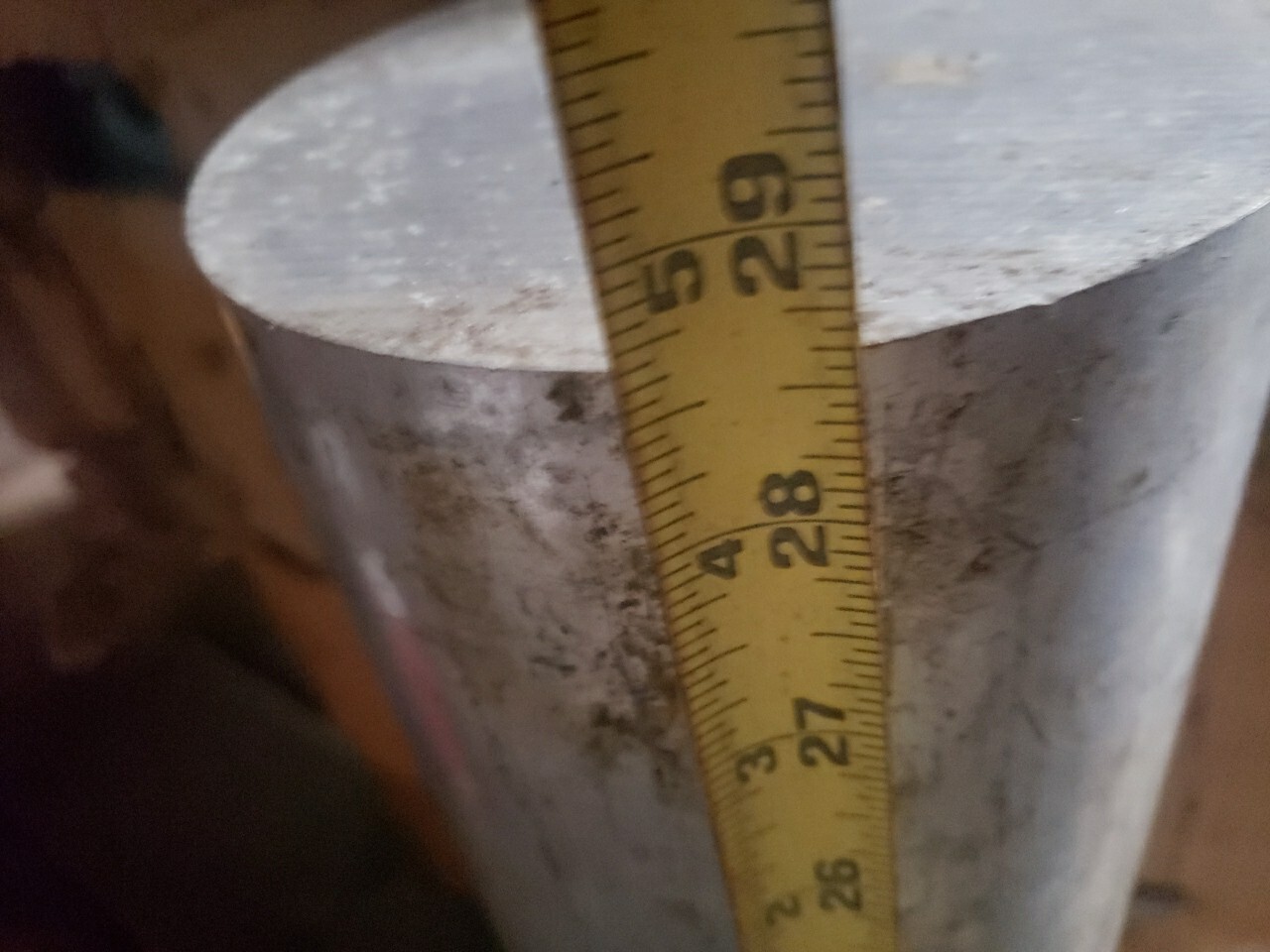 5.25″ diameter 6061 Solid Aluminum ROUND Bar 28.5″ Long T6511 Alcoa