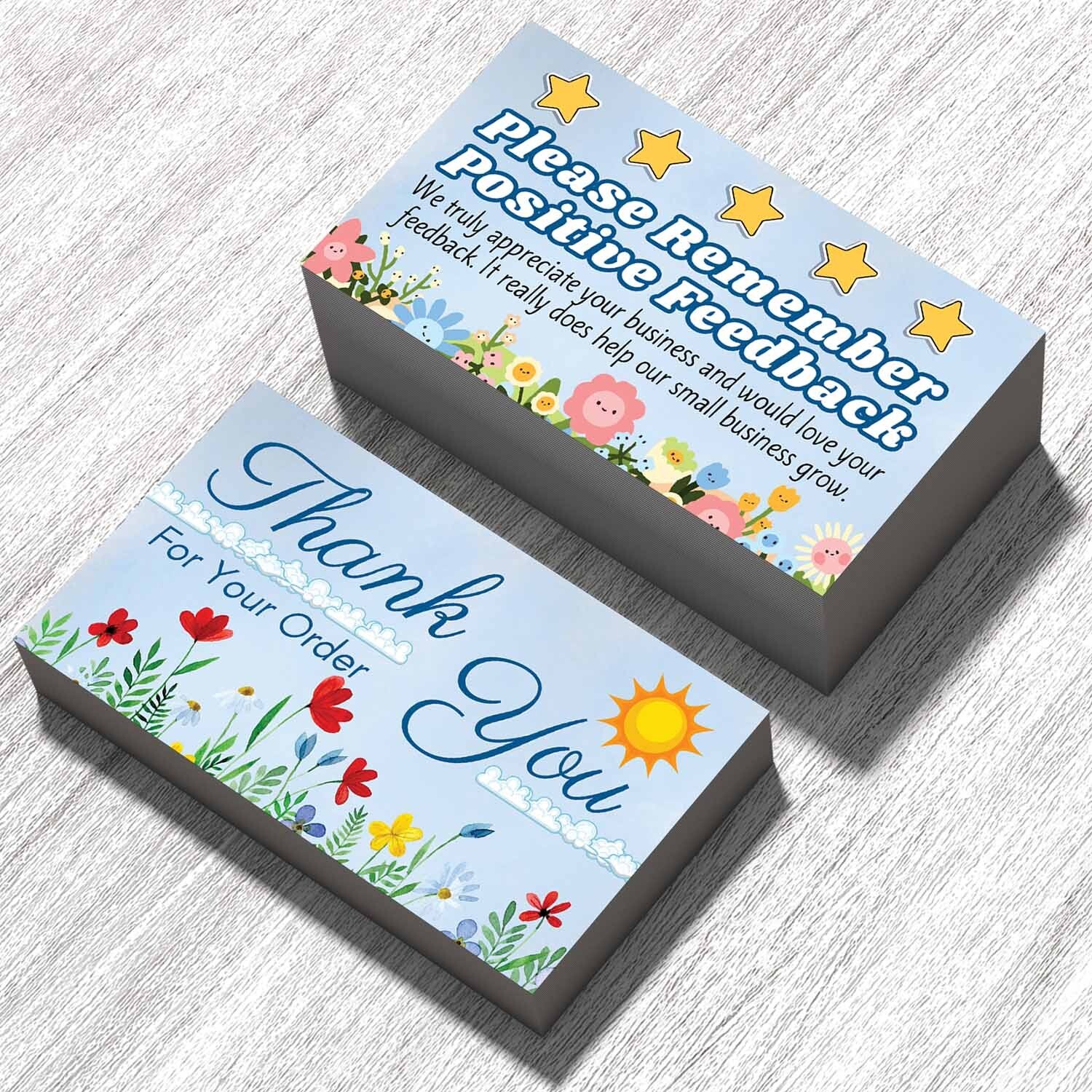 eBay Seller Thank You For Your Order Cards Small Business Leave A Review Notes