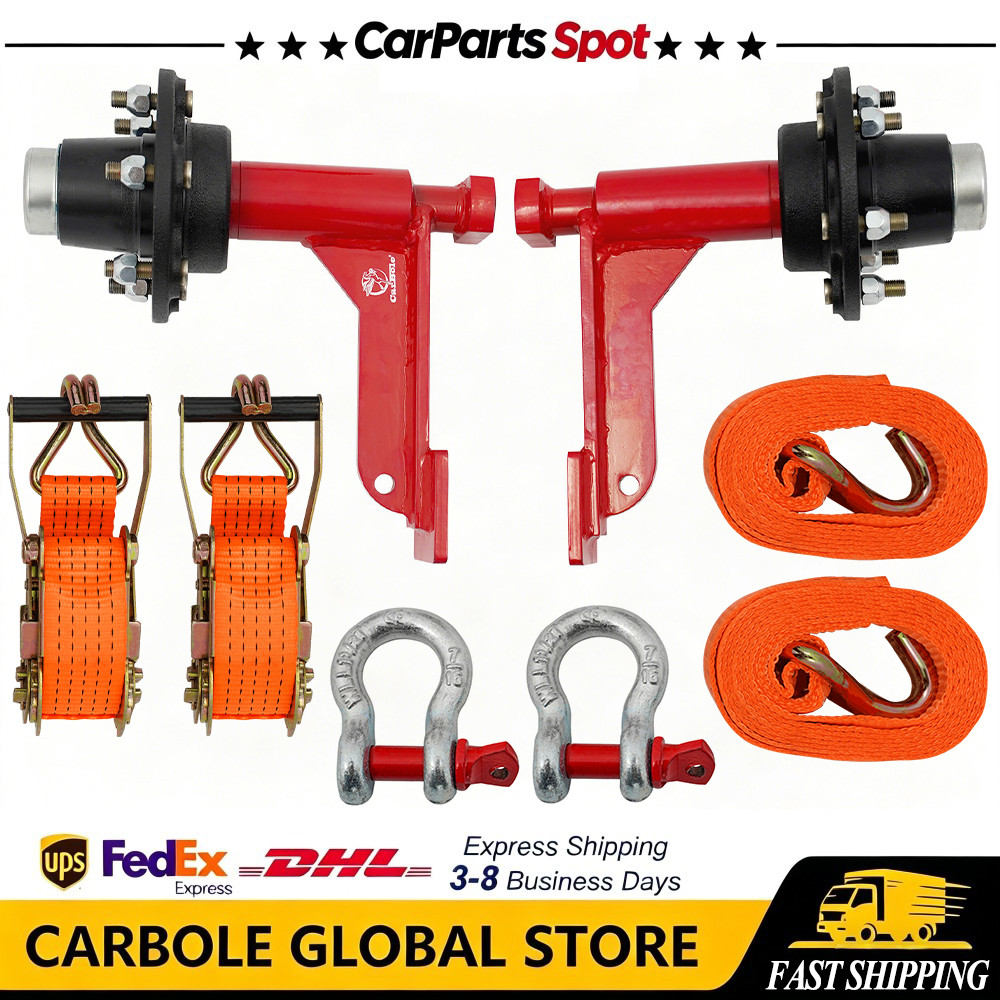 2 Pack Shipping Container Wheel 6×5.5 Lug Kit Heavy Duty Shipping Container Axle