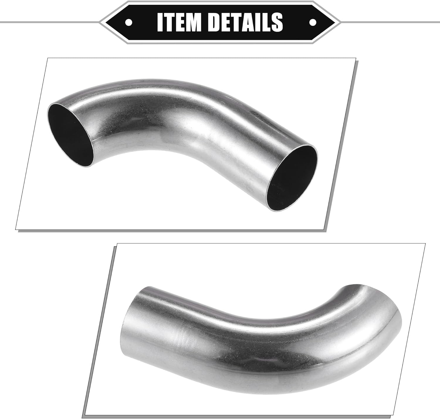 Bend Elbow Pipe Tube, 1.5″ OD 4.72″ 2.95″ Leg 90 Degree DIY Exhaust Pipe Interco